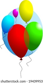colourful balloons in group	