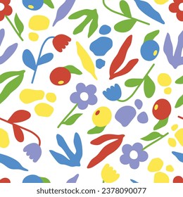 Colourful basic funny groovy modern vector seamless pattern