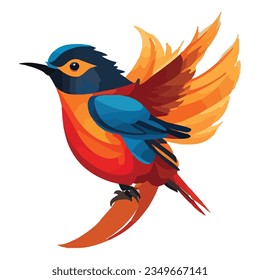 colourful bird logo vector illustration