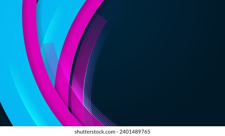 Fondo de efecto de efecto de luz de movimiento dinámico azul colorido. Patrón de movimiento de velocidad de la tecnología para diseño de pancartas o afiches. Moderno movimiento abstracto de alta velocidad. Ilustración del vector