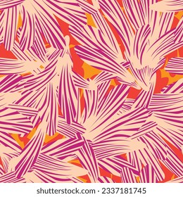 Colourful Botanical Floral seamless pattern design for fashion textiles, graphics, backgrounds and crafts