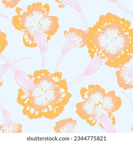 Diseño de patrones sin costura botánico colorido floral para textiles de moda, gráficos, fondos y artesanías