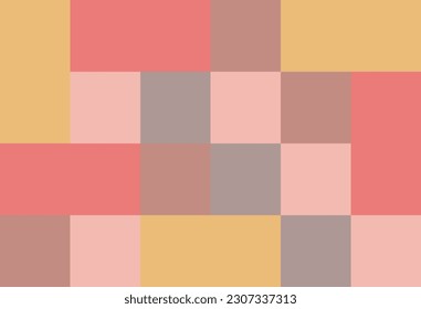 Colourful box background. Colourful block pattern.Print design. Graphic design. Vector pattern. Geomatic wallpaper. Pixel. Autumn colours. Decorative. Simplicity. 