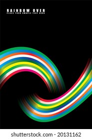 Colourful bright rainbow background with copy space