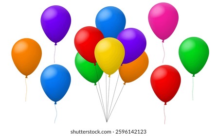 Colourful bunch of party Baloons 