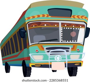 Colourful Bus, Transport, Indian busses, Low floor busses