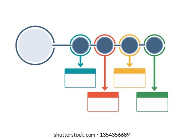 colourful business infographic template flowchart isolated vector image