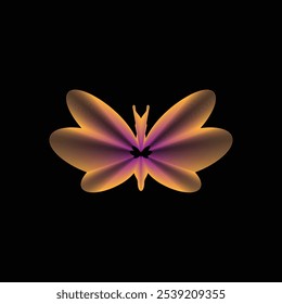 Un colorido arte de fondo de mariposa 