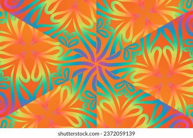 Colorido caleidoscopio clásico gradiente arte patrón de la cultura indonesia 