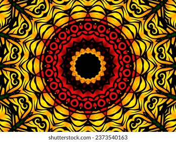 Colorido caleidoscopio arte de flor de gradiente clásico patrón de cultura indonesia batik diseño de adorno de dánulos 