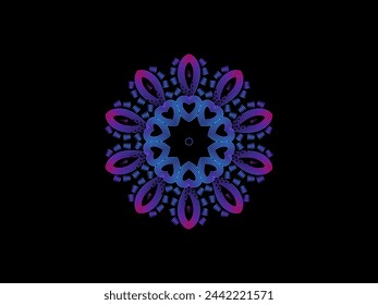 colorido caleidoscopio clásico degradado flor arte patrón de tradicional tenun batik étnico dayak ornamento para fondo de pantalla anuncios pegatina de fondo o ropa	