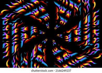 colourful caleidoscope gradient flower  art pattern of indonesian culture traditional tenun batik ethnic dayak ornament for wallpaper ads background 
