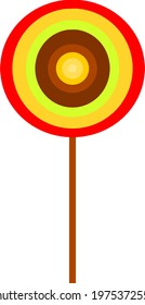 Colourful caramel lollipop on white background vector 