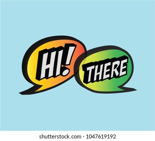 Colourful cartoon speech bubble in vector graphics