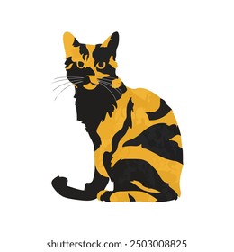 A colourful cat vector illustration and EPS