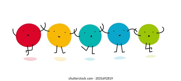 colourful characters vector, team members with different backgrounds, social and culture inclusion and diversity 