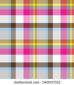 Colourful Checkered Tartan Seamless Pattern Background