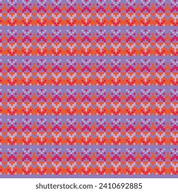 Colourful Chevron fair isle seamless pattern design for knitwear, fashion textile, graphics