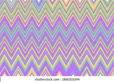Farbiges Schleudermuster Geometrisches Motiv zig-zag. Vektorgrafik für Banner, Bildschirmhintergründe.