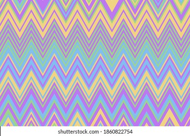 Colourful chevron pattern Geometric motif zig-zag. Vector illustration for banners, wallpapers.
