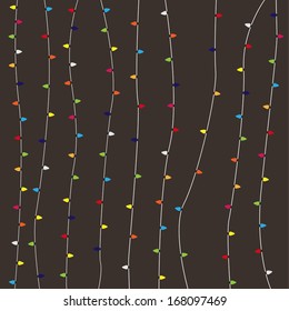 Colourful Christmas Lights. Vector illustration