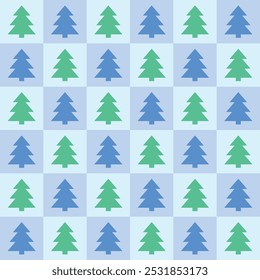 Fundo colorido da árvore de Natal. Abstrato design de padrão sem emenda. Papel de parede. Ilustração vetorial