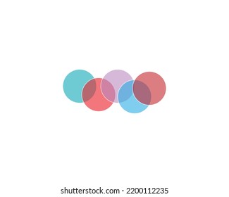 Colourful Circle Desing In Row