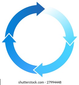 A Colourful Circular Blue Arrow Illustration