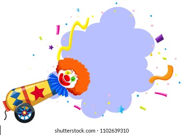 A Colourful Circus Clown Themplate illustration