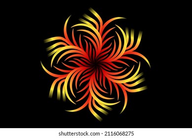 colourful classic gradient flower art pattern of traditional batik ethnic  ornament for wallpaper background ads sticker or clothing