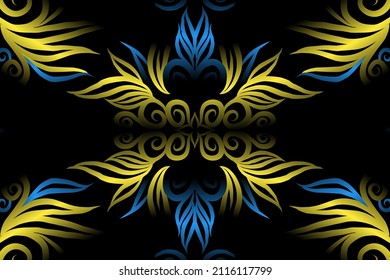 colourful classic gradient flower art pattern of traditional batik ethnic  ornament for wallpaper background ads sticker or clothing
