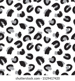 Colourful Classic Modern Animal/Leopard Brush Strokes Seamless Print Background in Vector - Suitable for both online/physical medium such as website resources, graphics, print designs, fashion textile