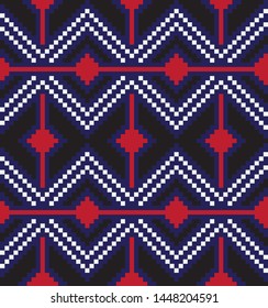 Colourful Classic Modern Argyle Chevron Seamless Print Pattern