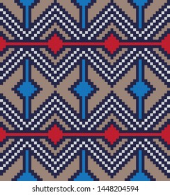Colourful Classic Modern Argyle Chevron Seamless Print Pattern