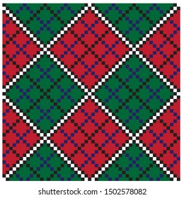 Colourful Classic Modern Argyle Seamless Print/Pattern in Vector - This is a classic argyle(diamond shape) pattern suitable for both online/physical medias such as website resources, graphics, prints