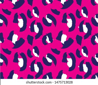Colourful Classic Modern Leopard Seamless Print Background