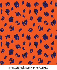 Colourful Classic Modern Leopard Seamless Print Background