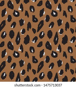 Colourful Classic Modern Leopard Seamless Print Background