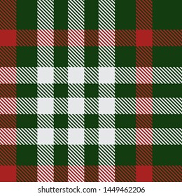 Colourful Classic Modern Plaid Tartan Seamless Print Pattern