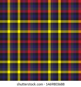 Colourful Classic Modern Plaid Tartan Seamless Print Pattern
