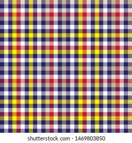 Colourful Classic Modern Plaid Tartan Seamless Print Pattern
