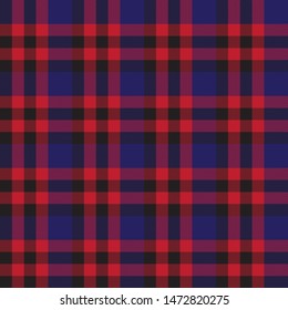 Colourful Classic Modern Plaid Tartan Seamless Print Pattern
