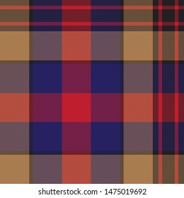 Colourful Classic Modern Plaid Tartan Seamless Print Pattern