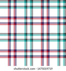 Colourful Classic Modern Plaid Tartan Seamless Print Pattern