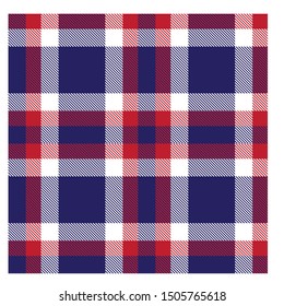 Colourful Classic Modern Plaid Tartan Seamless Print/Pattern in Vector - This is a classic plaid(checkered/tartan) pattern suitable for shirt printing, jacquard patterns, backgrounds and textiles