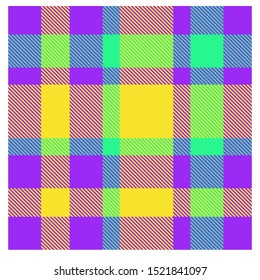 Colourful Classic Modern Plaid Tartan Seamless Print/Pattern in Vector - This is a classic plaid(checkered/tartan) pattern suitable for shirt printing, jacquard patterns, backgrounds