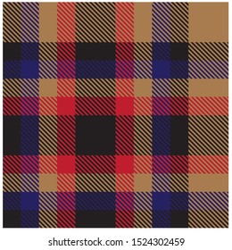 Colourful Classic Modern Plaid Tartan Print/Pattern in Vector - Suitable for shirt printing, jacquard patterns, backgrounds, websites, graphic resources