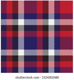 Colourful Classic Modern Plaid Tartan Print/Pattern in Vector - Suitable for shirt printing, jacquard patterns, backgrounds, websites, graphic resources