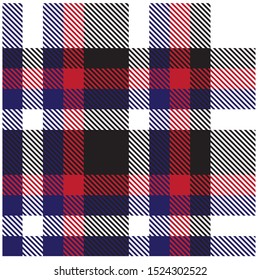 Colourful Classic Modern Plaid Tartan Print/Pattern in Vector - Suitable for shirt printing, jacquard patterns, backgrounds, websites, graphic resources