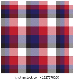 Colourful Classic Modern Plaid Tartan Seamless Print/Pattern in Vector - This is a classic plaid(checkered/tartan) pattern suitable for shirt printing, fabric, textiles, jacquard patterns, backgrounds